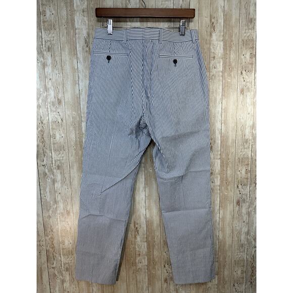 Brooks Brothers Red Fleece Seersucker Pants Mens 32/30 Blue White Striped Preppy - Picture 2 of 7